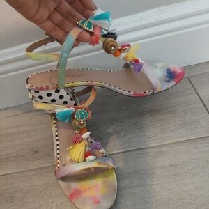 Betsey Johnson Multicolor Tassel Sandals